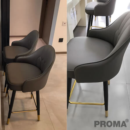  [Pre-order] เก้าอี้บาร์ทรงสูง สไตล์โมเดิร์น Proma-C-62 75 ซม. สีเทาเข้ม_3